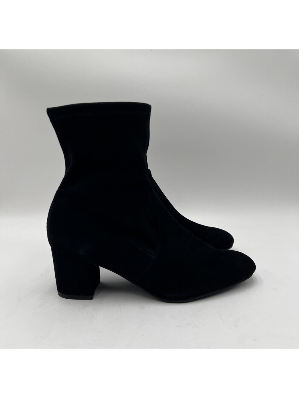 Stuart Weitzman Yuliana 60 block heel Black Suede sock booties Size 6B
